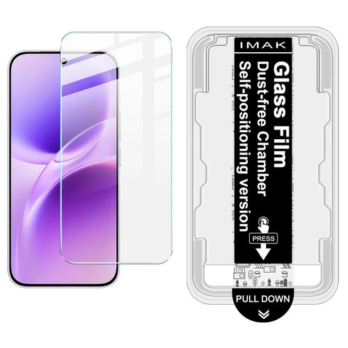 IMAK For vivo X300 FE 5G / S50 Pro mini 5G Tempered Glass Screen Protector with Dust-free Installation Tool (Fingerprint Unlock) (Not Complete Coverage) - Transparent - 1