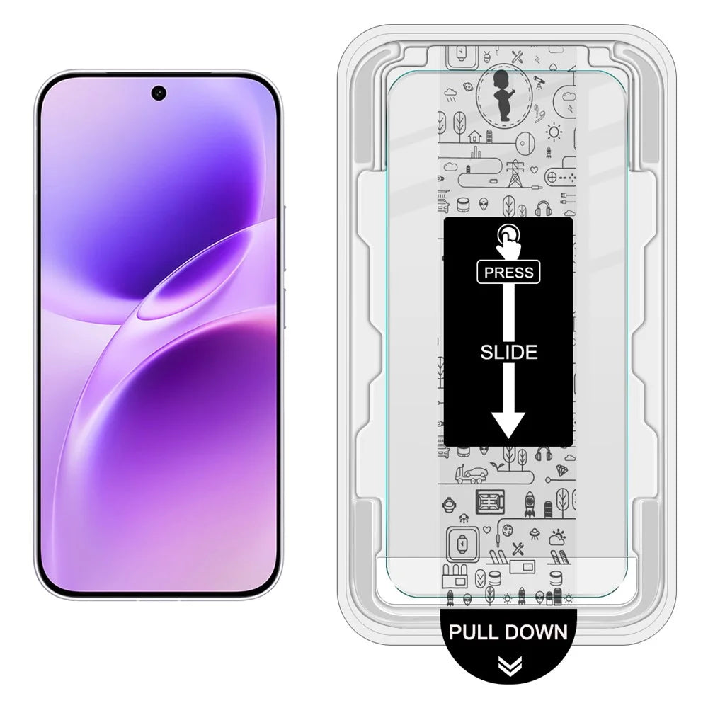 IMAK For vivo X300 FE 5G / S50 Pro mini 5G Tempered Glass Screen Protector with Dust-free Installation Tool (Fingerprint Unlock) (Not Complete Coverage) - Transparent - 2