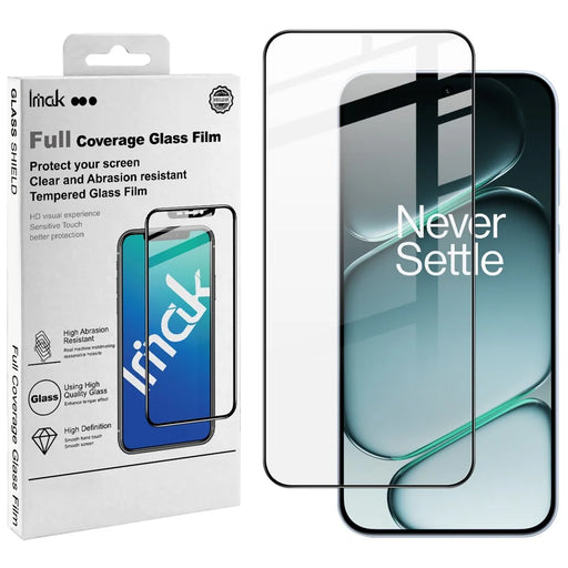 IMAK Pro+ Series For OnePlus Turbo 6 5G / Turbo 6V 5G / Nord 6 5G Screen Protector Full Coverage Tempered Glass Film (Fingerprint Unlock) - Black - 1