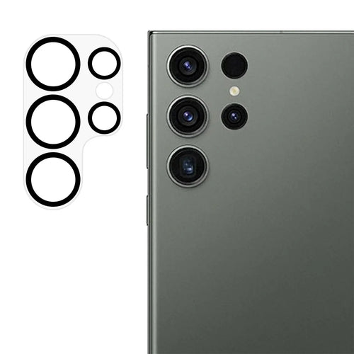 For Samsung Galaxy S25 Ultra Tempered Glass Lens Protector Silk Printing Camera Lens Film - Black - 1
