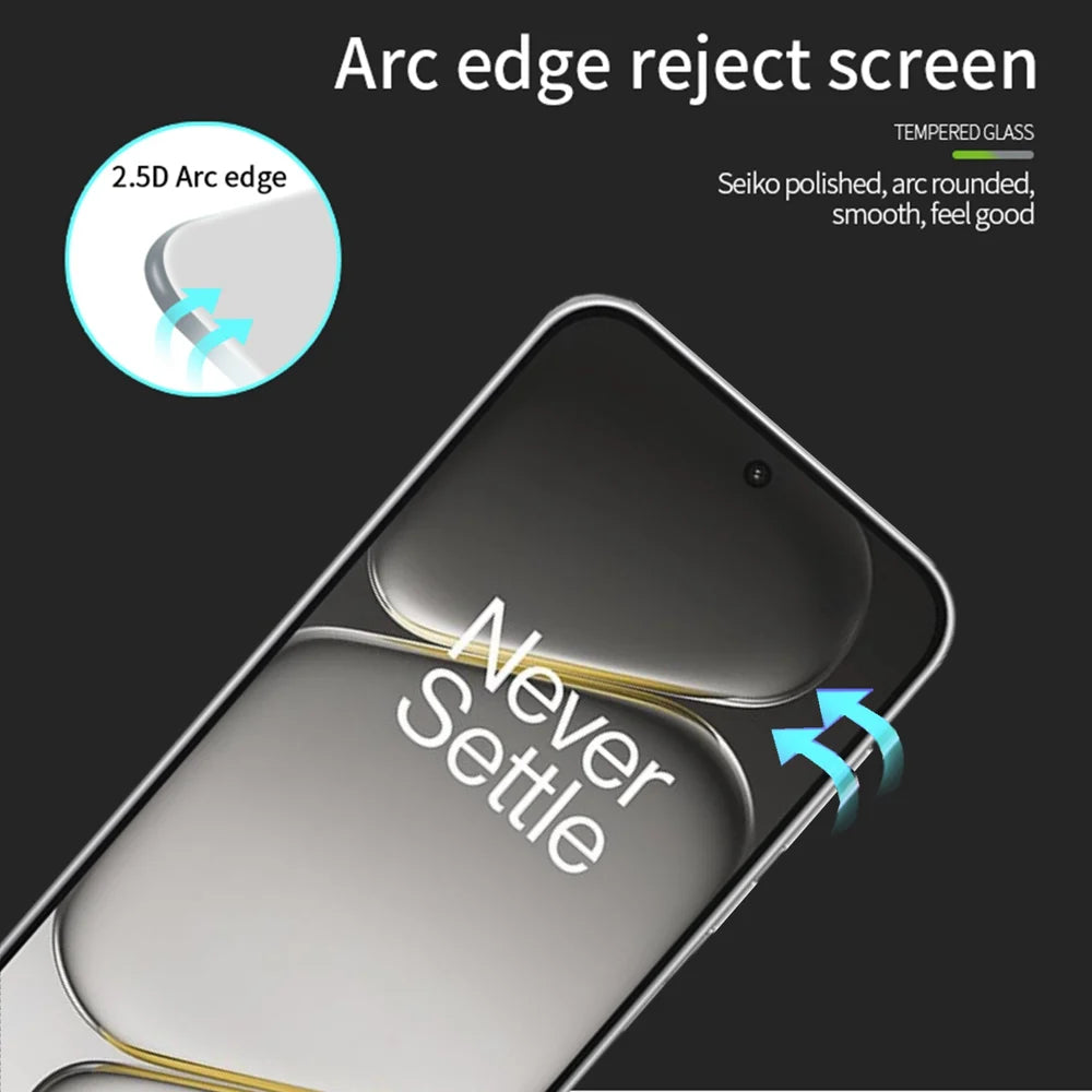 PINWUYO Tempered Glass Film for OnePlus Nord CE6 5G / Nord 6 5G / Turbo 6V 5G / Turbo 6 5G JK Series-2 9H Full Glue Full Screen Protector - Black - 2