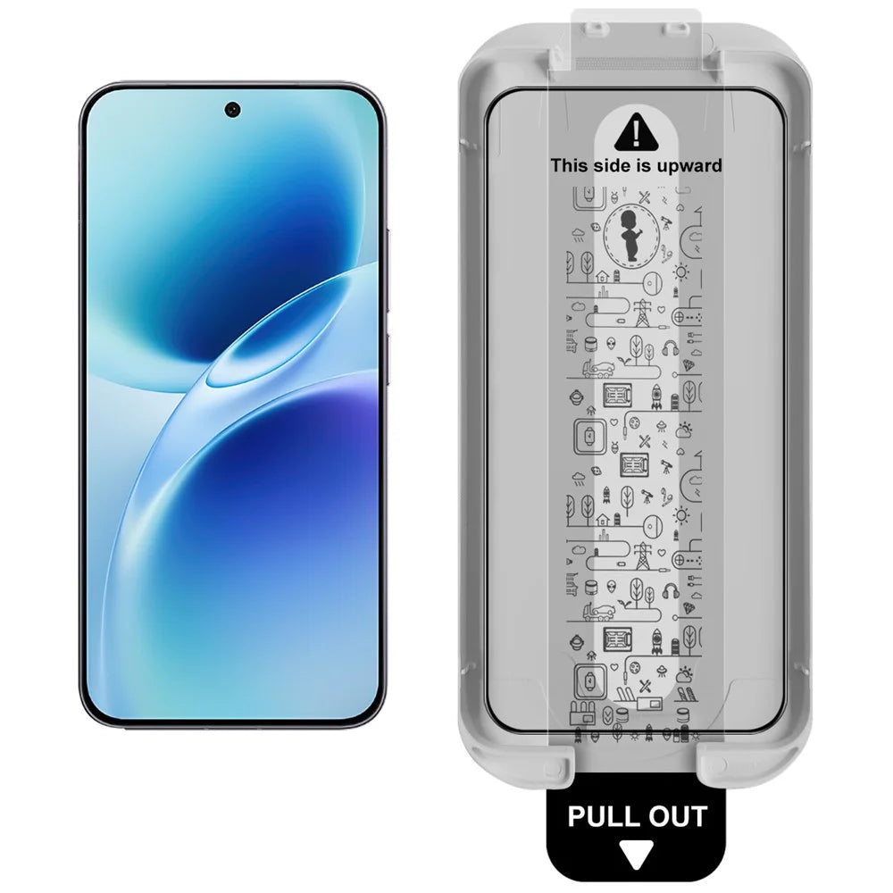 IMAK For vivo S50 Pro mini 5G / X300 FE 5G Tempered Glass Full Screen Protector Full Glue Film with Dust-free Installation Tool (Fingerprint Unlock) - Black - 2