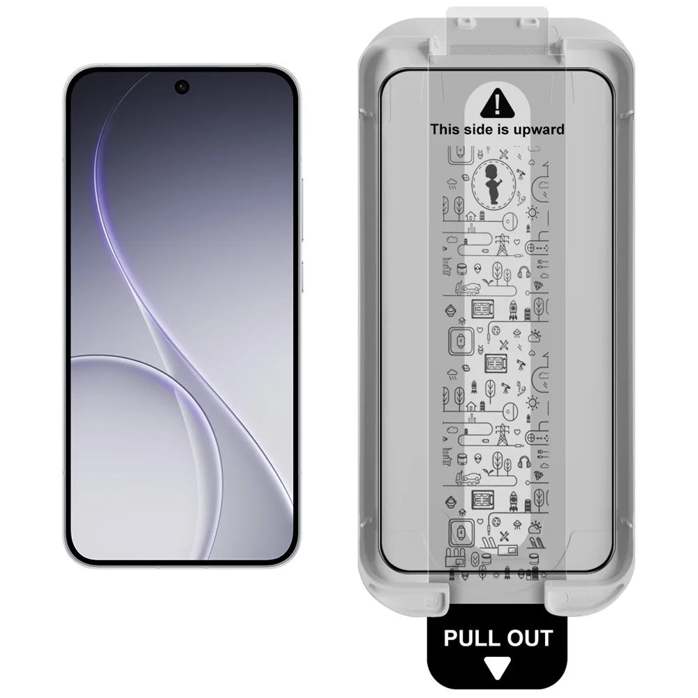 IMAK 3Pcs For Oppo Reno15 5G (Global) / Reno15c 5G (China) Tempered Glass Full Screen Protector Full Glue Film with Dust-free Installation Tool (Fingerprint Unlock) - Black - 3