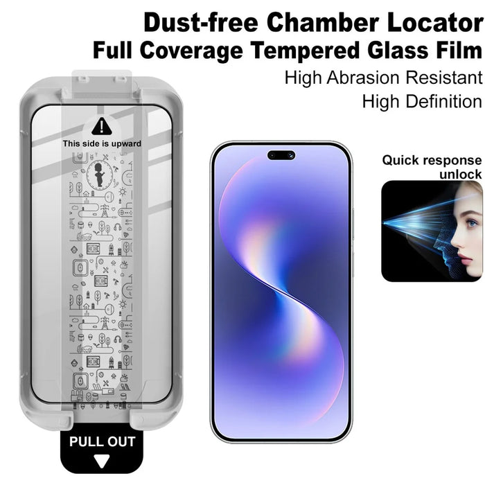 IMAK 3Pcs For Huawei nova 15 Pro 5G / nova 15 Ultra 5G Tempered Glass Full Screen Protector Full Glue Film with Dust-free Installation Tool - Black - 4