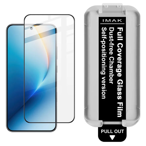 IMAK For Honor Win 5G / Win RT 5G Tempered Glass Full Screen Protector Full Glue Film with Dust-free Installation Tool (Fingerprint Unlock) - Black - 1