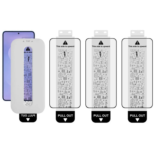 IMAK 3Pcs For Samsung Galaxy S26 Tempered Glass Full Screen Protector Full Glue Film with Dust-free Installation Tool (Fingerprint Unlock) - Black - 1