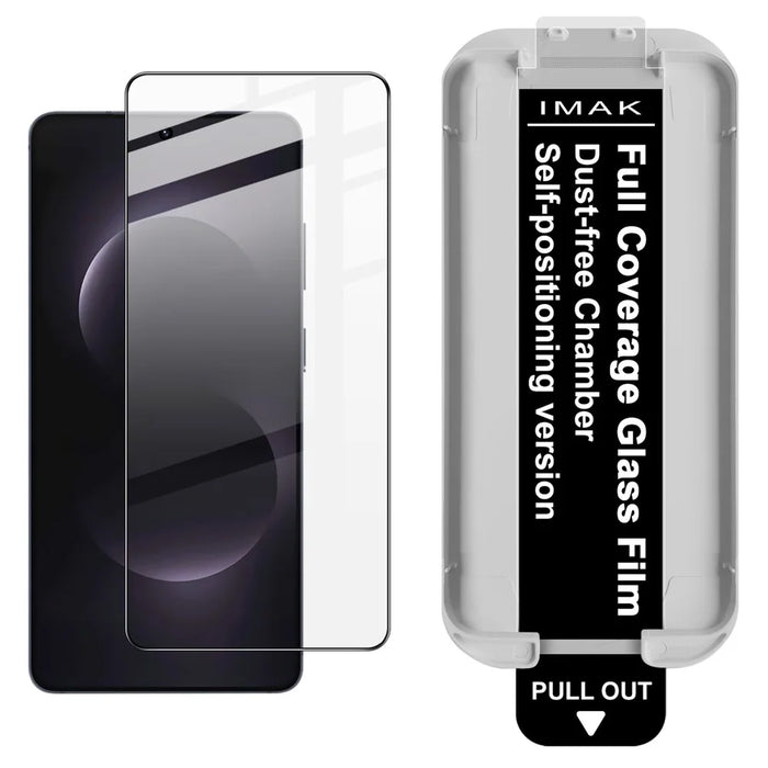 IMAK 3Pcs For Samsung Galaxy S26 Ultra Tempered Glass Full Screen Protector Full Glue Film with Dust-free Installation Tool (Fingerprint Unlock) - Black - 2