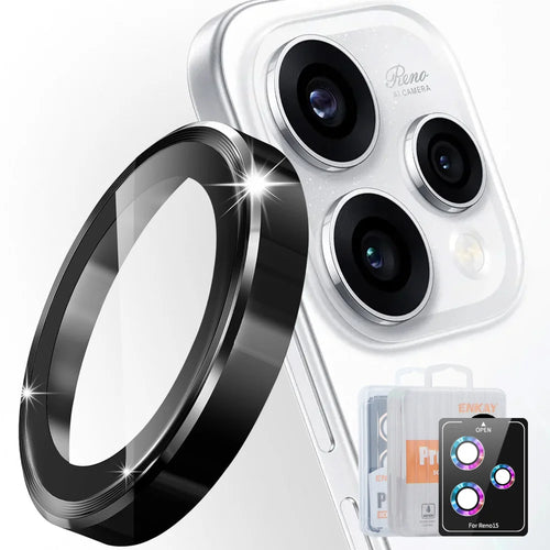 ENKAY HAT PRINCE For Oppo Reno15 Pro 5G (Global) Camera Lens Protector  Metal Ring Lens Film - Black - 1