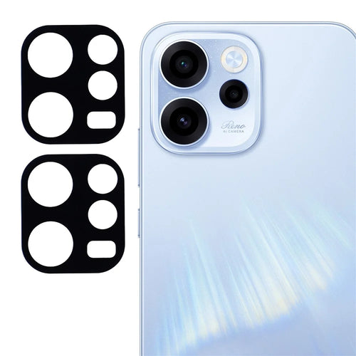2Pcs For Oppo Reno15 F 5G Full Coverage Camera Lens Protector Silk Printing Tempered Glass Lens Film 3D Arc Edge - Black - 1
