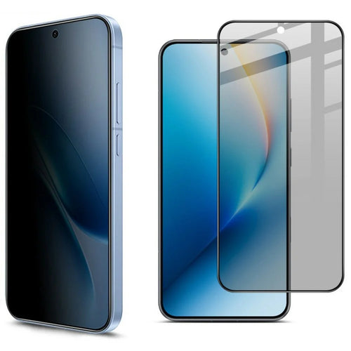 IMAK For vivo iQOO Z11 Turbo 5G Privacy Screen Protector Anti Peep Full Cover Tempered Glass Film (Fingerprint Unlock) - Black - 1