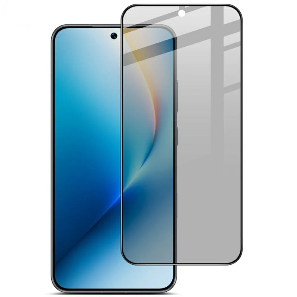 IMAK For vivo iQOO Z11 Turbo 5G Privacy Screen Protector Anti Peep Full Cover Tempered Glass Film (Fingerprint Unlock) - Black - 6