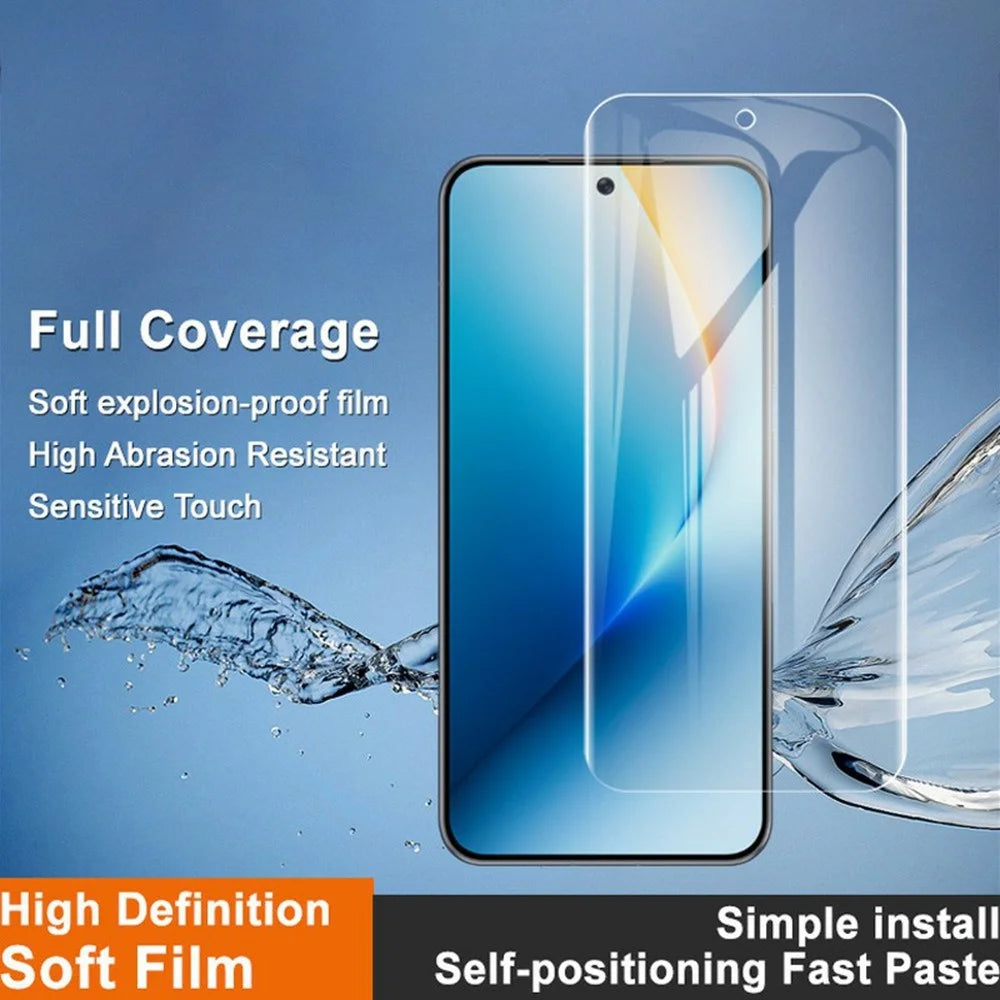 IMAK Hydrogel Film 4th For vivo iQOO Z11 Turbo 5G Full Screen Protector Ultra Clear Full Glue Soft TPU Film (Fingerprint Unlock) - Transparent - 3