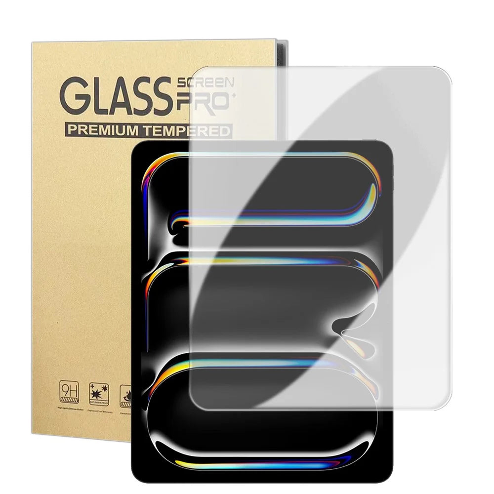 For iPad Pro 13 (2025) / (2024) High Definition Screen Protector Arc Edge Anti Fingerprint Tempered Glass Film (NOT Complete Covering) - Transparent - 1