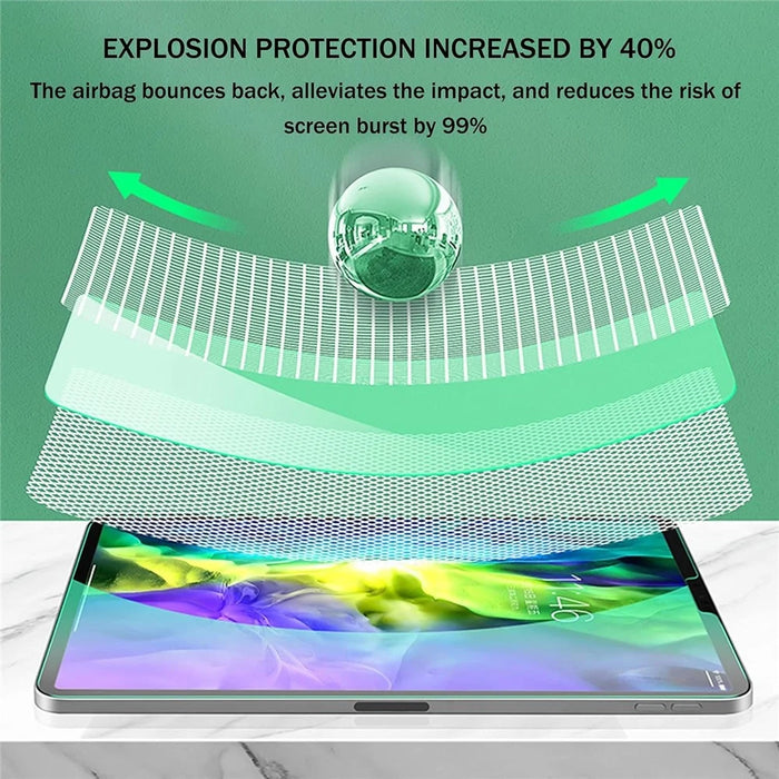 For iPad Pro 13 (2025) / (2024) Screen Protector Green Light Eye Protection Tempered Glass Film - Transparent - 3