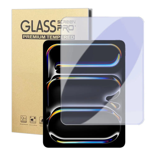 For iPad Pro 13 (2025) / (2024) Screen Protector Purple Light Eye Protection Anti Fingerprint Tempered Glass Film (NOT Complete Covering) - Transparent - 1