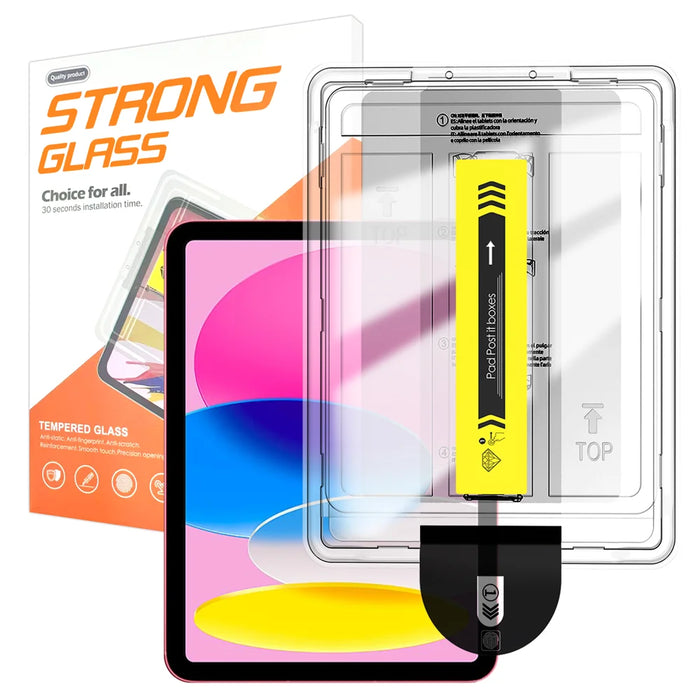 For iPad 10.2 (2019) / iPad 10.2 (2020) / iPad 10.2 (2021) Screen Protector Arc Edge Tempered Glass Film with Auto Dust-free Installation Tool (NOT Complete Covering) - Transparent - Transparent - 1