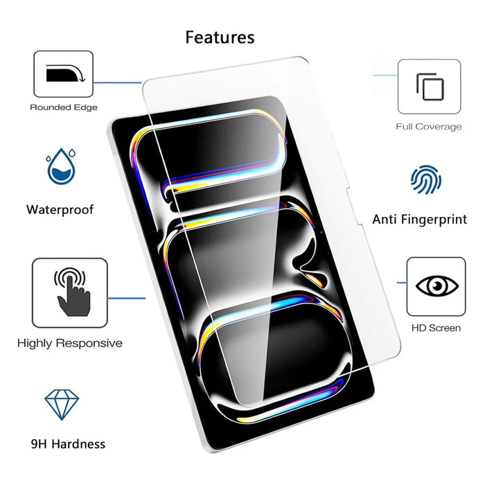 For iPad 10.2 (2019) / iPad 10.2 (2020) / iPad 10.2 (2021) Screen Protector Arc Edge Tempered Glass Film with Auto Dust-free Installation Tool (NOT Complete Covering) - Transparent - Transparent - 7