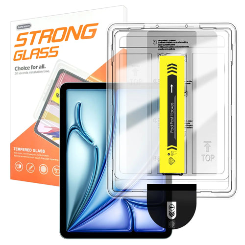 For iPad Air 13 (2026) / (2025) / (2024) Screen Protector Arc Edge Tempered Glass Film with Auto Dust-free Installation Tool (NOT Complete Covering) - Transparent - Transparent - 1