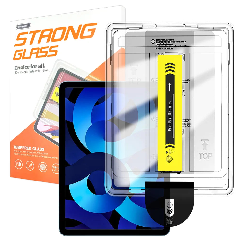 For iPad Air (2020) / iPad Air (2022) Screen Protector Arc Edge Tempered Glass Film with Auto Dust-free Installation Tool (NOT Complete Covering) - Transparent - Transparent - 1