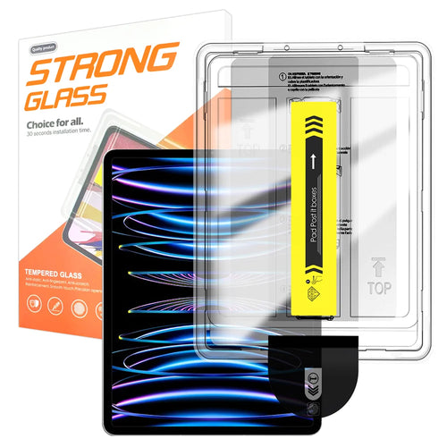 For iPad Pro 12.9 (2020) / iPad Pro 12.9 2nd Gen (2022) / iPad Pro 12.9 (2021) Screen Protector Arc Edge Tempered Glass Film with Auto Dust-free Installation Tool (NOT Complete Covering) - Transparent - Transparent - 1