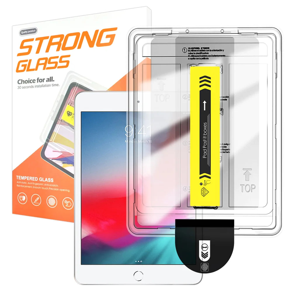 For iPad mini 4 Screen Protector Arc Edge Tempered Glass Film with Auto Dust-free Installation Tool (NOT Complete Covering) - Transparent - Transparent - 1