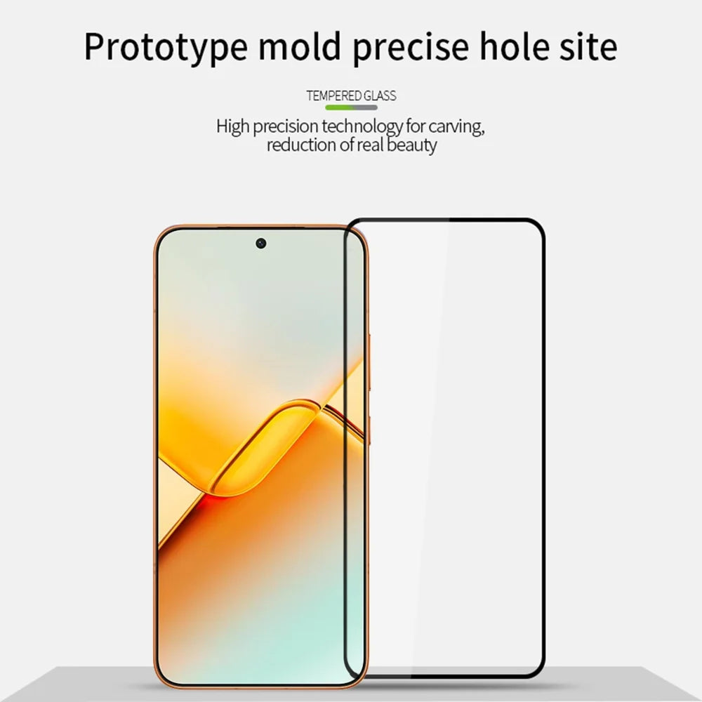 MOFI For Honor Power2 5G Screen Protector  9H Full Glue Full Coverage High Aluminum-Silicon Glass Film - Black - 3