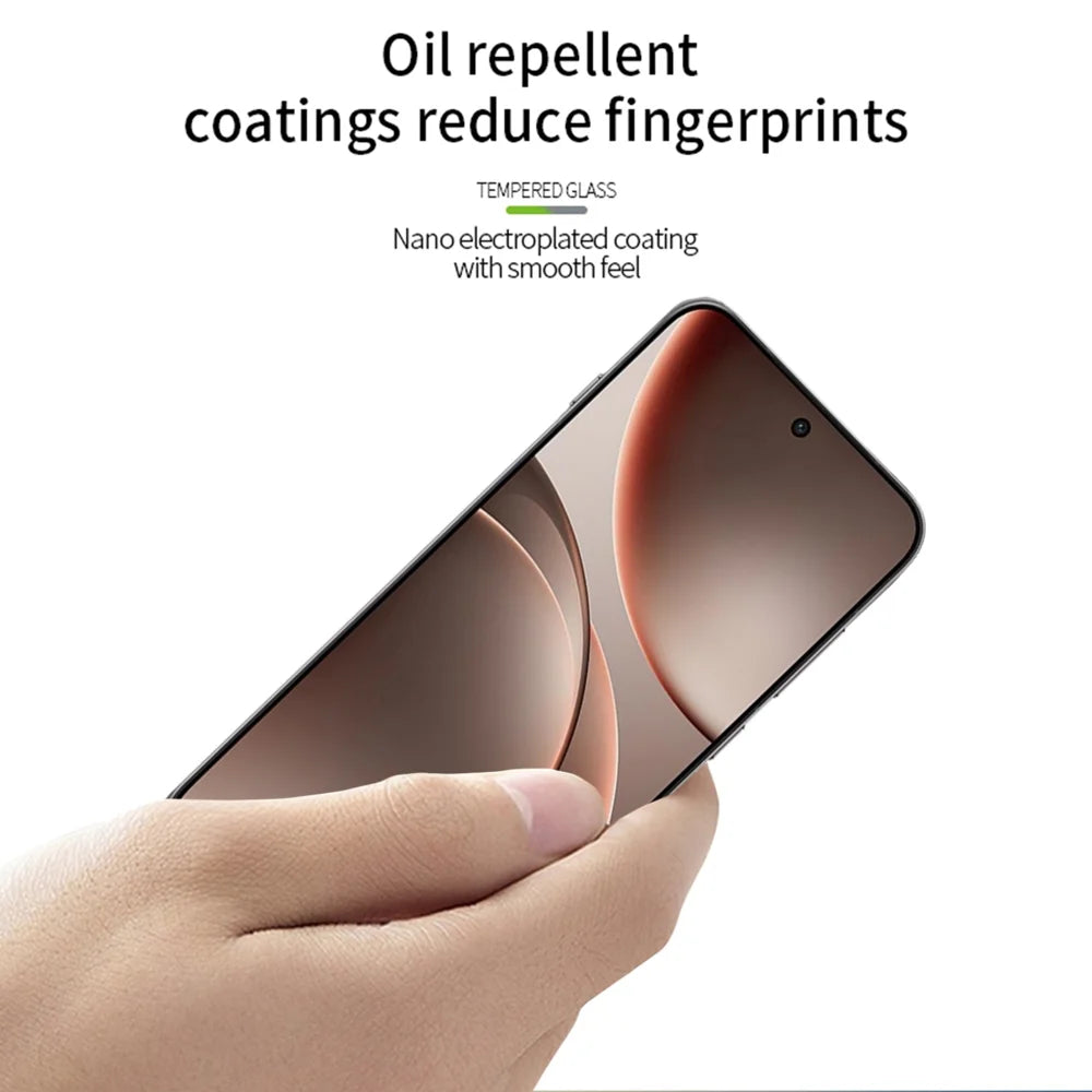 MOFI For Honor Magic8 5G / Oppo Find X9 5G Screen Protector  9H Full Glue Full Coverage High Aluminum-Silicon Glass Film - Black - 4