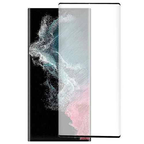 RURIHAI For Samsung Galaxy S23 Ultra Full Cover Side Glue 3D Curved Edge Hot Bending High Aluminium-silicon Glass Screen Protector (Case Friendly) - 1