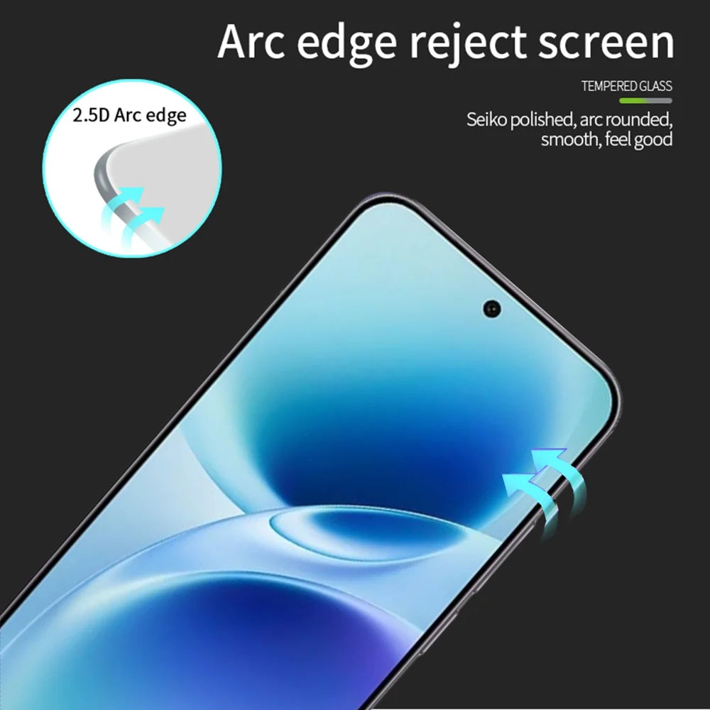 MOFI For vivo S50 Pro mini 5G Screen Protector  9H Full Glue Full Coverage High Aluminum-Silicon Glass Film - Black - 2