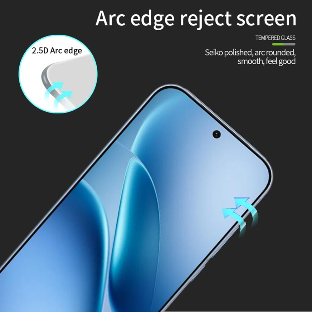 MOFI For vivo iQOO Z11 Turbo 5G Screen Protector  9H Full Glue Full Coverage High Aluminum-Silicon Glass Film - Black - 2