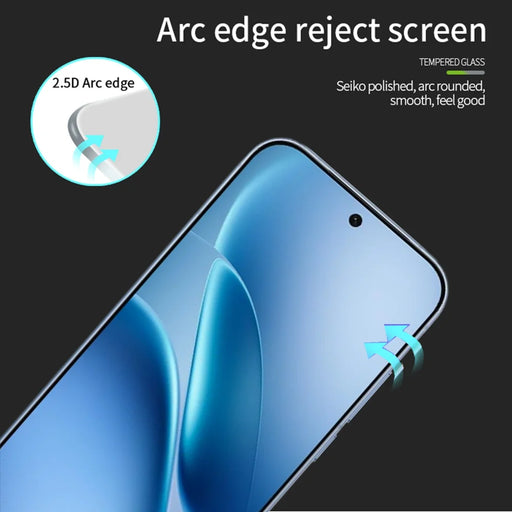 MOFI For vivo iQOO Z11 Turbo 5G Screen Protector  9H Full Glue Full Coverage High Aluminum-Silicon Glass Film - Black - 2