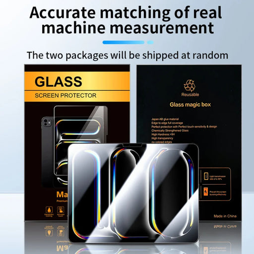 For iPad Pro 11 (2024) / iPad Pro 11 (2025) Screen Protector HD Tempered Glass Film with Auto Dust-free Installation Tool (NOT Complete Covering) - Transparent - 2