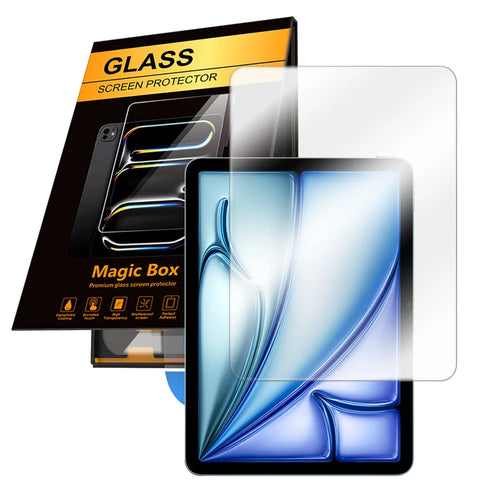 For iPad Air 13 (2026) / (2025) / (2024) Screen Protector HD Tempered Glass Film with Auto Dust-free Installation Tool (NOT Complete Covering) - Transparent - 1