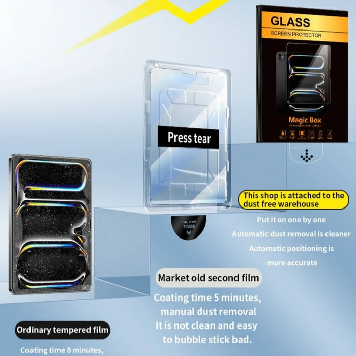 For iPad 10.2 (2019) / iPad 10.2 (2020) / iPad 10.2 (2021) Screen Protector HD Tempered Glass Film with Auto Dust-free Installation Tool (NOT Complete Covering) - Transparent - 6