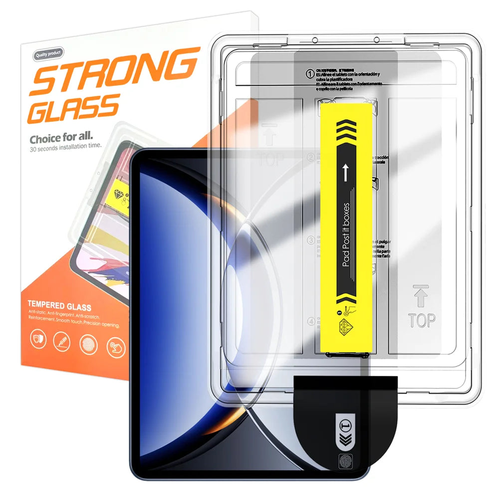 For Oppo Pad 3 Pro Screen Protector Arc Edge Tempered Glass Film with Auto Dust-free Installation Tool (NOT Complete Covering) - Transparent - 1