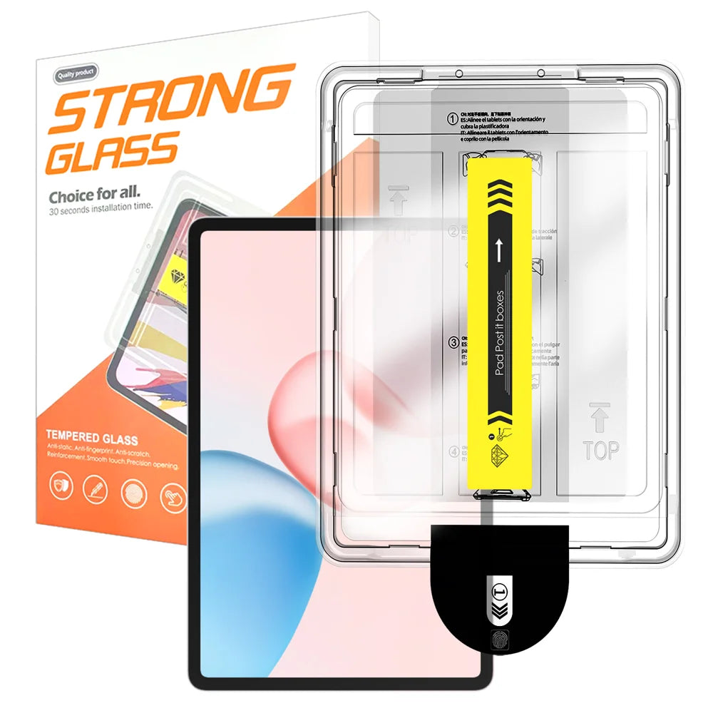 For Honor Pad 10 Screen Protector Arc Edge Tempered Glass Film with Auto Dust-free Installation Tool (NOT Complete Covering) - Transparent - 1