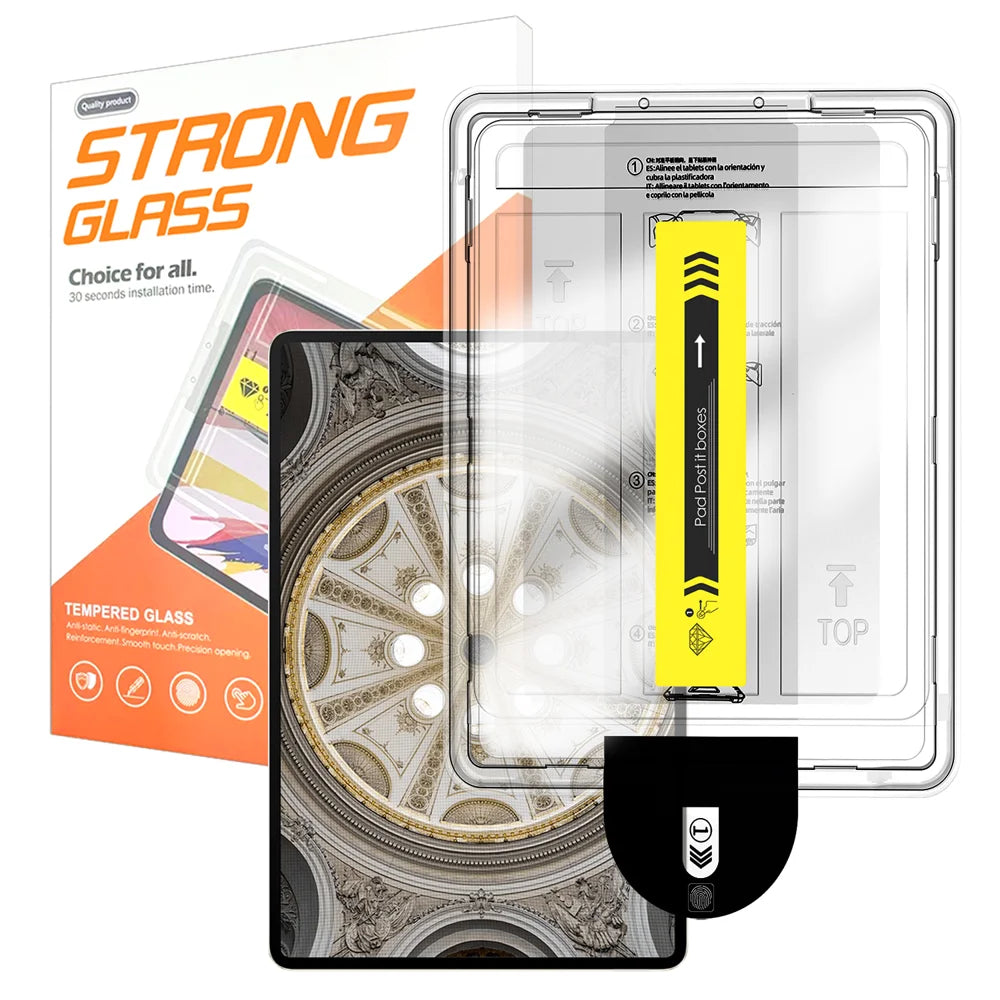 For Honor MagicPad 13 Screen Protector Arc Edge Tempered Glass Film with Auto Dust-free Installation Tool (NOT Complete Covering) - Transparent - 1