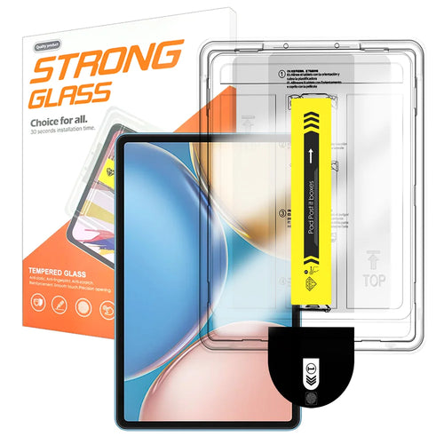 For Honor Tablet V7 Screen Protector Arc Edge Tempered Glass Film with Auto Dust-free Installation Tool (NOT Complete Covering) - Transparent - 1