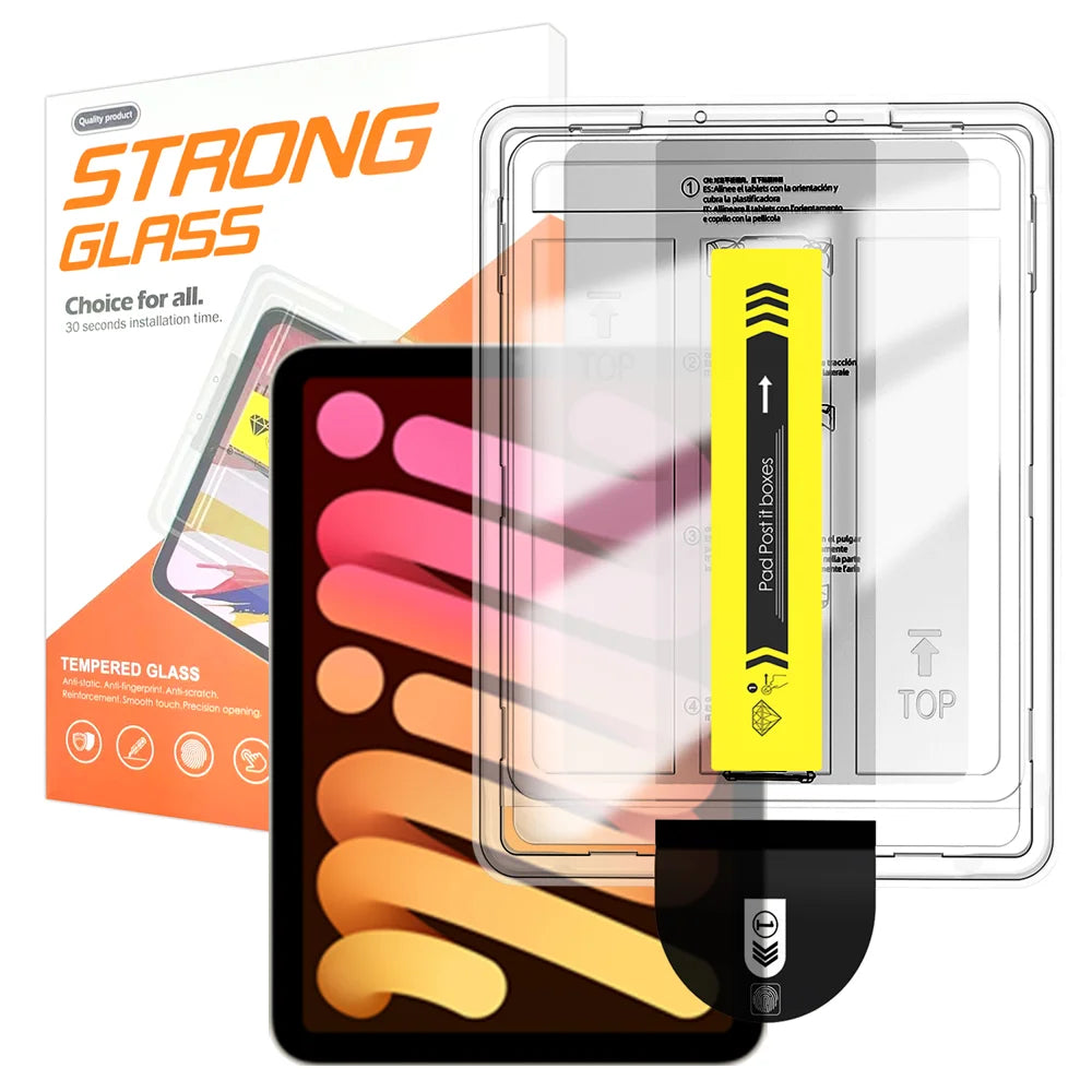 For iPad mini (2021) / iPad mini (2024) Screen Protector Arc Edge Tempered Glass Film with Auto Dust-free Installation Tool (NOT Complete Covering) - Transparent - 1