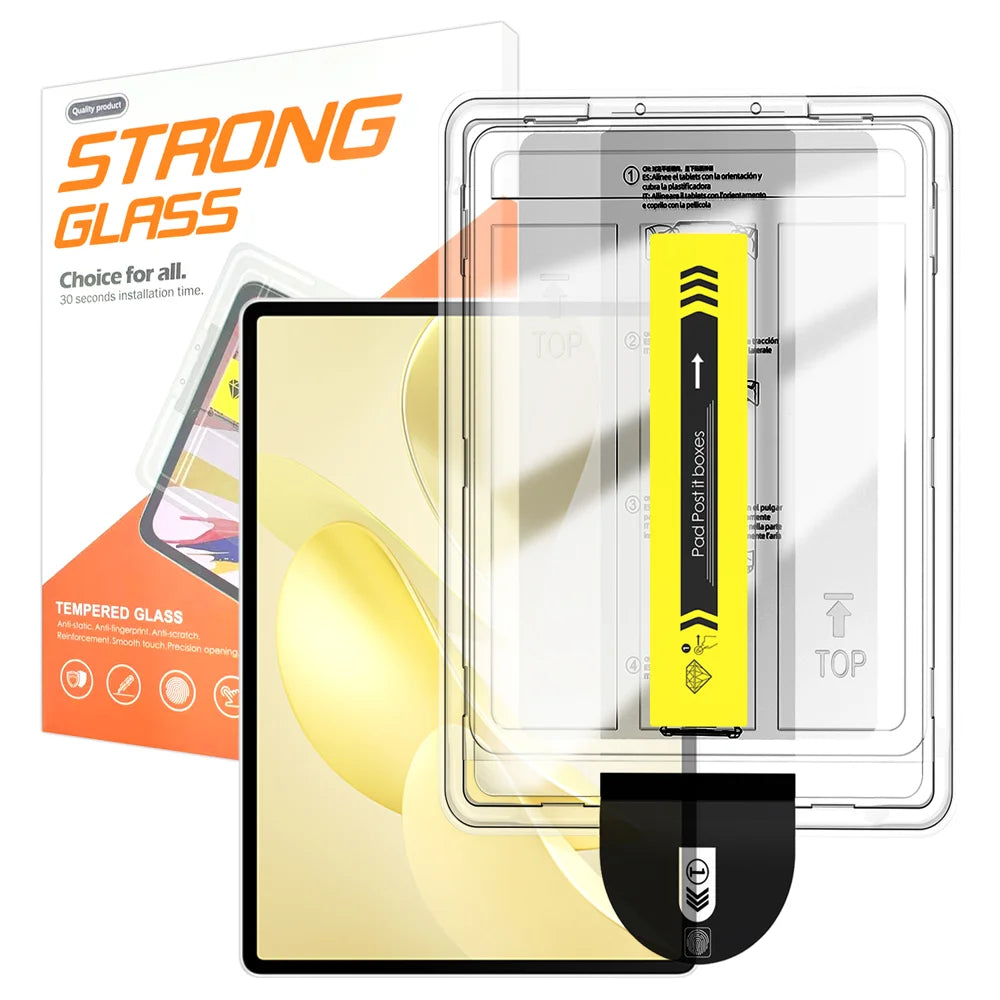 For Huawei MatePad Air (2025) Screen Protector Arc Edge Tempered Glass Film with Auto Dust-free Installation Tool (NOT Complete Covering) - Transparent - 1