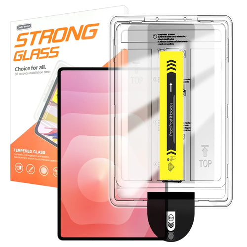 For Samsung Galaxy Tab S10 Ultra / Galaxy Tab S9 Ultra / Galaxy Tab S8 Ultra / Galaxy Tab S11 Ultra Screen Protector Arc Edge Tempered Glass Film with Auto Dust-free Installation Tool (NOT Complete Covering) - Transparent - 1