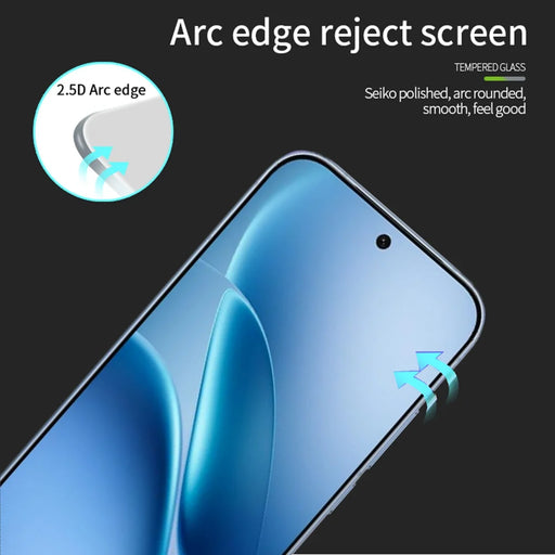 PINWUYO For vivo iQOO Z11 Turbo 5G Tempered Glass Film  JK Series-2 9H Full Glue Full Screen Protector - Black - 2