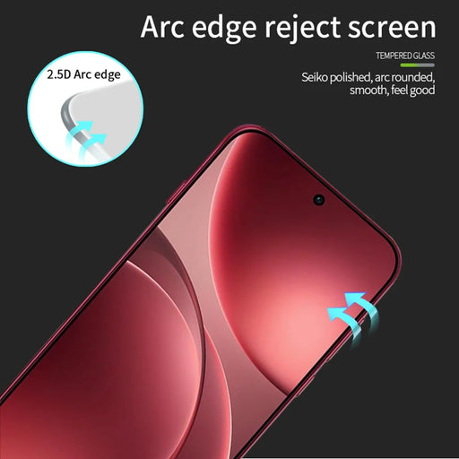 PINWUYO For OnePlus 15 5G / Oppo Find X9 Pro 5G Tempered Glass Film  JK Series-2 9H Full Glue Full Screen Protector - Black - 2