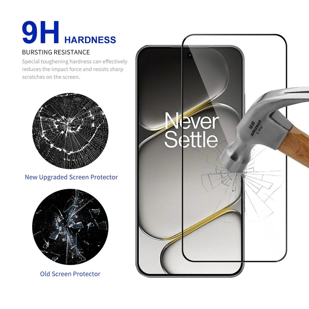 RURIHAI 10Pcs High Aluminium-Silicon Glass Film for OnePlus Nord CE6 5G / Nord 6 5G / Turbo 6V 5G / Turbo 6 5G Full Glue 0.26mm 2.5D Full Screen Protector - Transparent - 3
