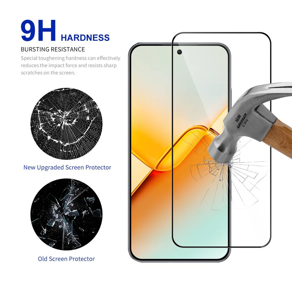 RURIHAI For Honor Power2 5G Full Screen Protector Secondary Hardening High Aluminium-Silicon Glass Film Full Glue - Transparent - 3
