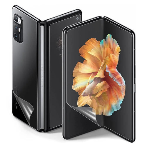 RURIHAI for Xiaomi Mi Mix Fold 1 Set / 3Pcs Large Screen + Front Screen Back Protector HD Clear Anti-scratch Anti-fingerprint PET Film - 1