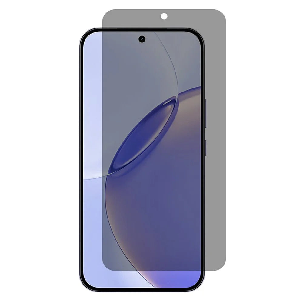 For Realme 16 Pro 5G Anti Spy Full Screen Protector Arc Edge Full Glue High Aluminium-silicon Glass Film (Fingerprint Unlock) - Black - 1