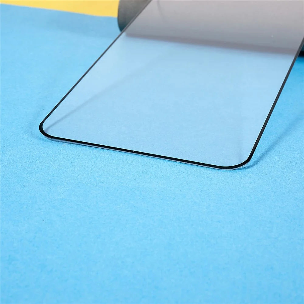 For Realme 16 Pro 5G Full Screen Protector Full Glue Arc Edge HD High Aluminium-silicon Glass Film with Black Silk Print Edge (Fingerprint Unlock) - Transparent - 6