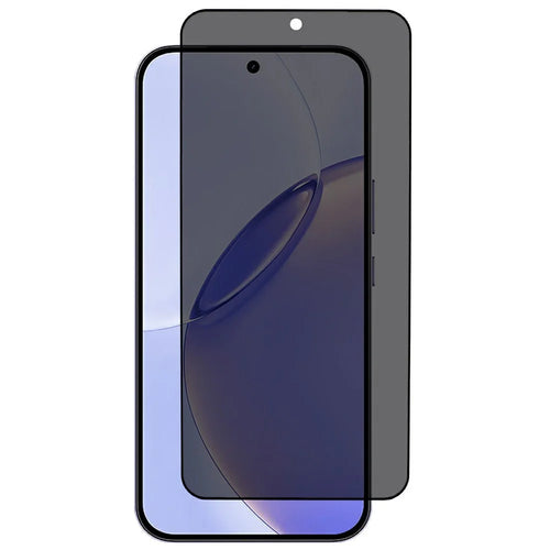 For Realme 16 Pro 5G Anti Spy Privacy Screen Protector 2.5D Arc Edge Full Glue Full Cover High Aluminium-silicon Glass Film (Fingerprint Unlock) - Black - 1