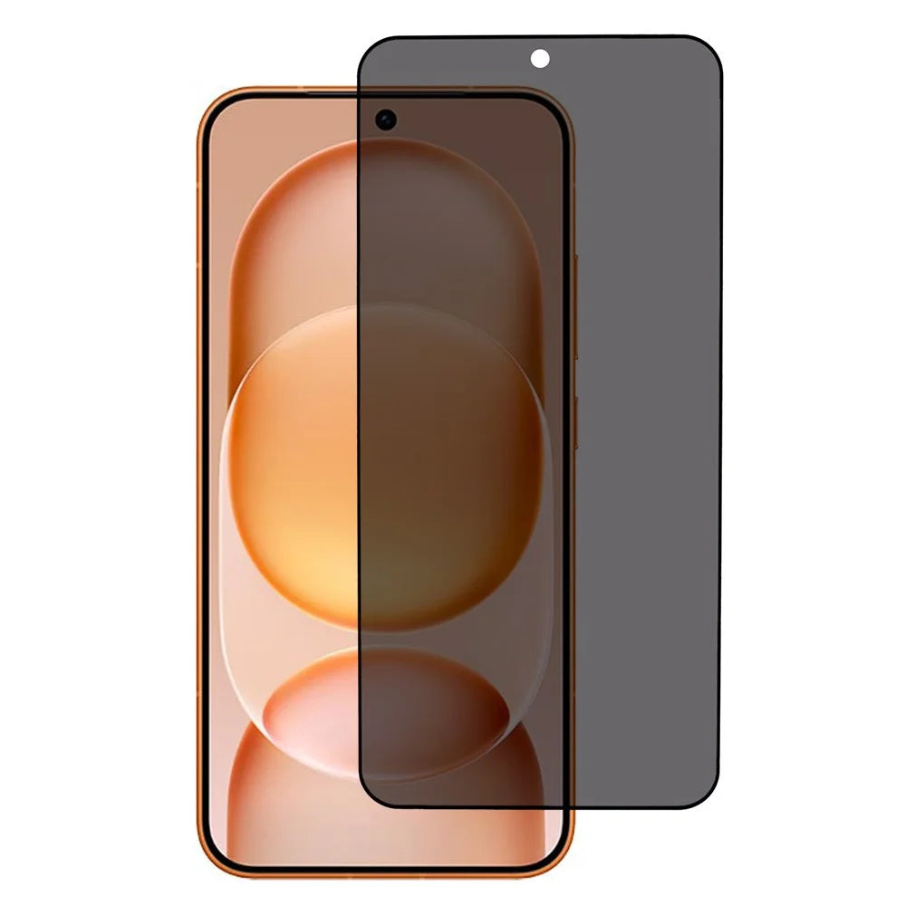 For Honor Magic8 Pro Air 5G Anti Spy Privacy Screen Protector 2.5D Arc Edge Full Glue Full Cover High Aluminium-silicon Glass Film (Fingerprint Unlock) - Black - 1